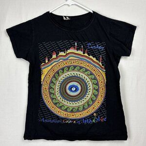 Anatolian Colors of Istanblue Black T Shirt tag say XL - Fit's Women's X-Small
